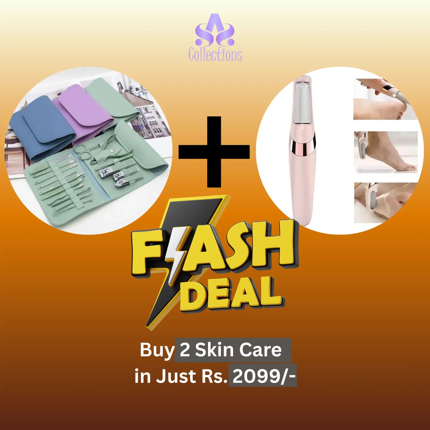 16-in-1 Nail Care Kit + Electric Pedi Foot Filer