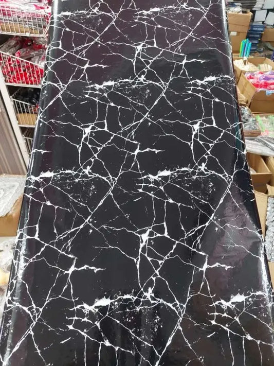 Self-Adhesive Kitchen Marble Sheet – Waterproof & Heat Resistant Wall Sticker for Kitchen, Bathroom & Living Room | Anti-Oil Black Marble Wallpaper (60 × 200 cm)