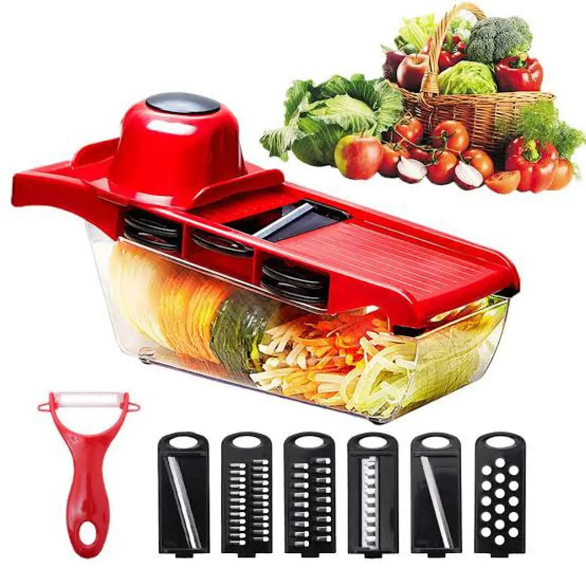 10 in 1 Mandoline Slicer Vegetable Cutter with Stainless Steel Blade