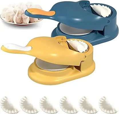 2-in-1 Manual Dumpling Maker & Dough Press Machine | Portable Samosa & Gujiya Mould Tool