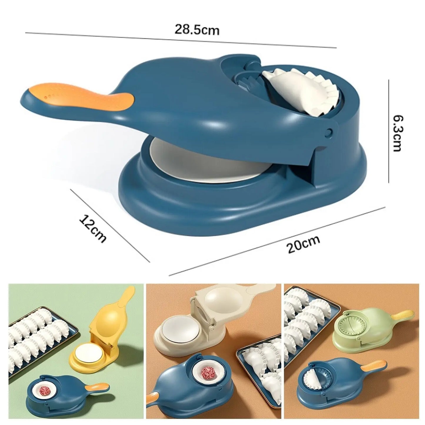 2-in-1 Manual Dumpling Maker & Dough Press Machine | Portable Samosa & Gujiya Mould Tool