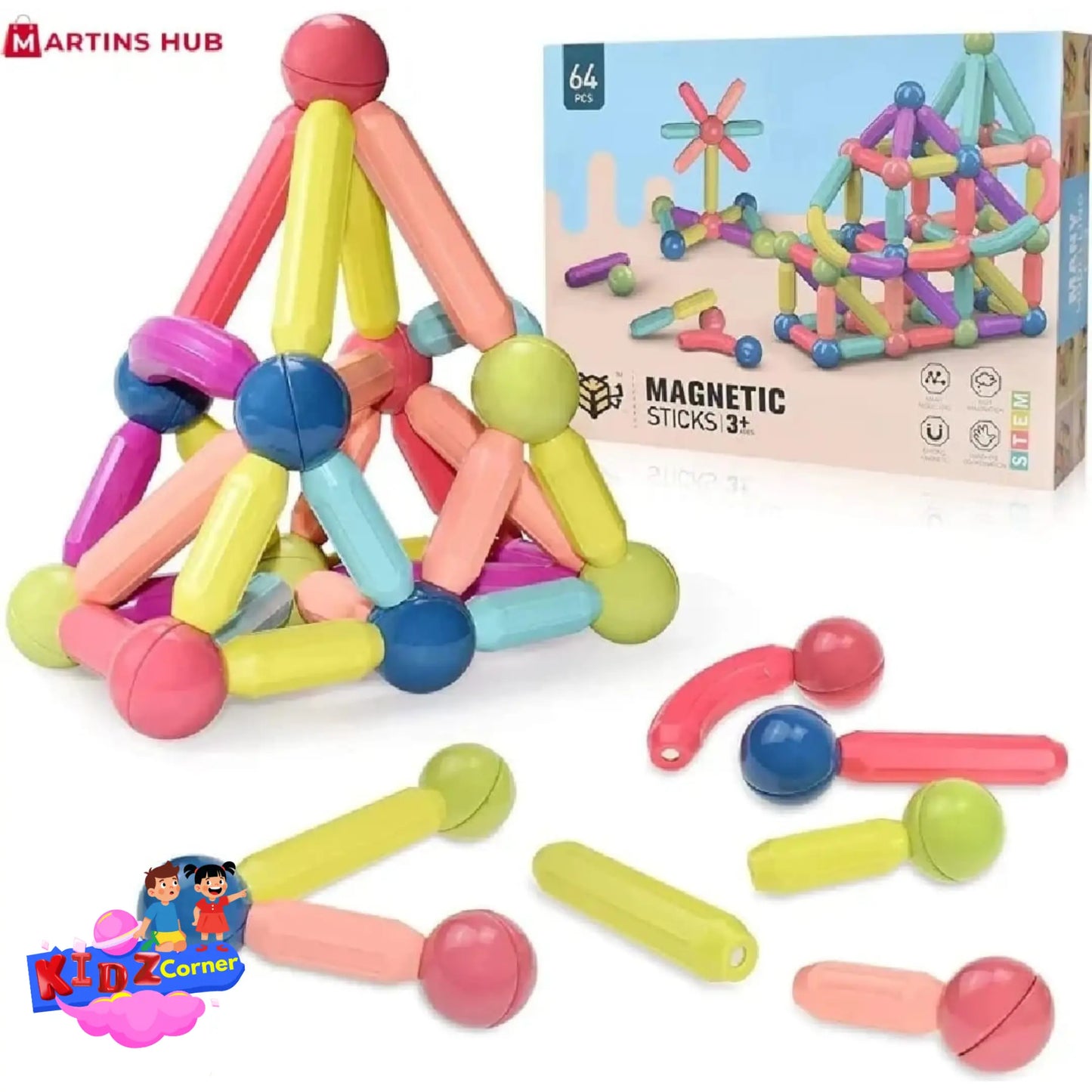Magnetic Building Blocks | 36 PCS STEM Toy Set