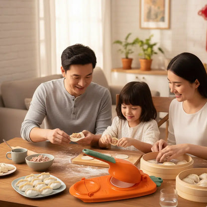 New Design 2-in-1 Dumpling Maker | Easy Dumpling Press & Wrapper Cutter