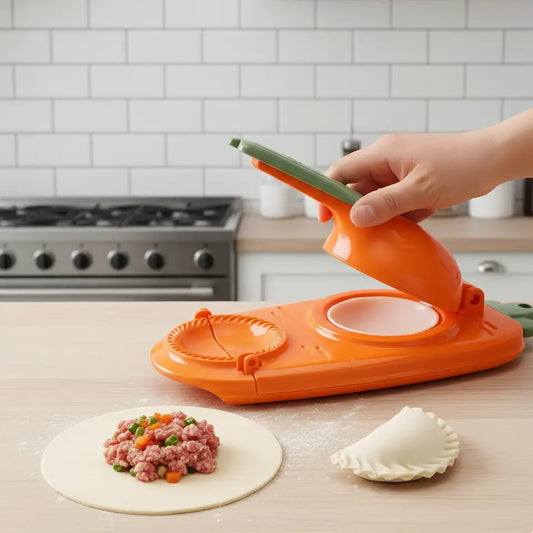 New Design 2-in-1 Dumpling Maker | Easy Dumpling Press & Wrapper Cutter