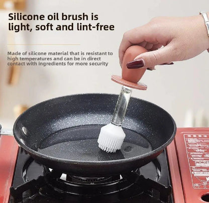 Oil Dispenser Bottle With Silicone Brush 2 In 1 Cooking Oil Tank And Basting Brush Heat