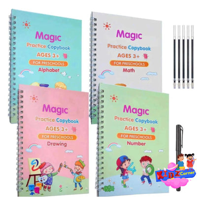 Magic Practice Copybook | Reusable Writing | 4 Books Set