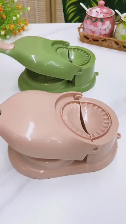 2-in-1 Manual Dumpling Maker & Dough Press Machine | Portable Samosa & Gujiya Mould Tool