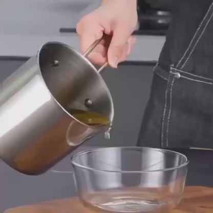 Stainless Steel 1200Ml Deep Fryer Pot with Strainer – Heavy-Duty Frying Pan